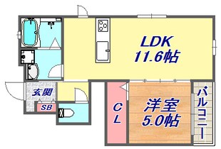 フレシール摩耶の物件間取画像